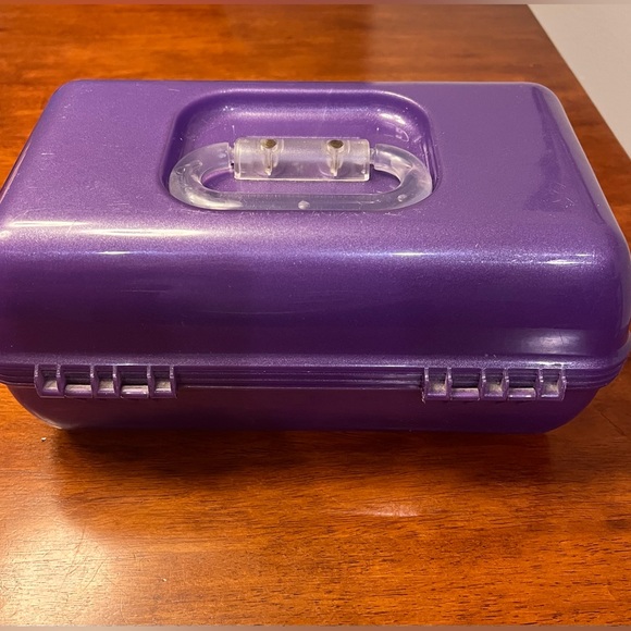 Caboodles Liquid‎ Metallic 2622 Purple GLITTER Makeup Case Organizer hard2find - Picture 4 of 10